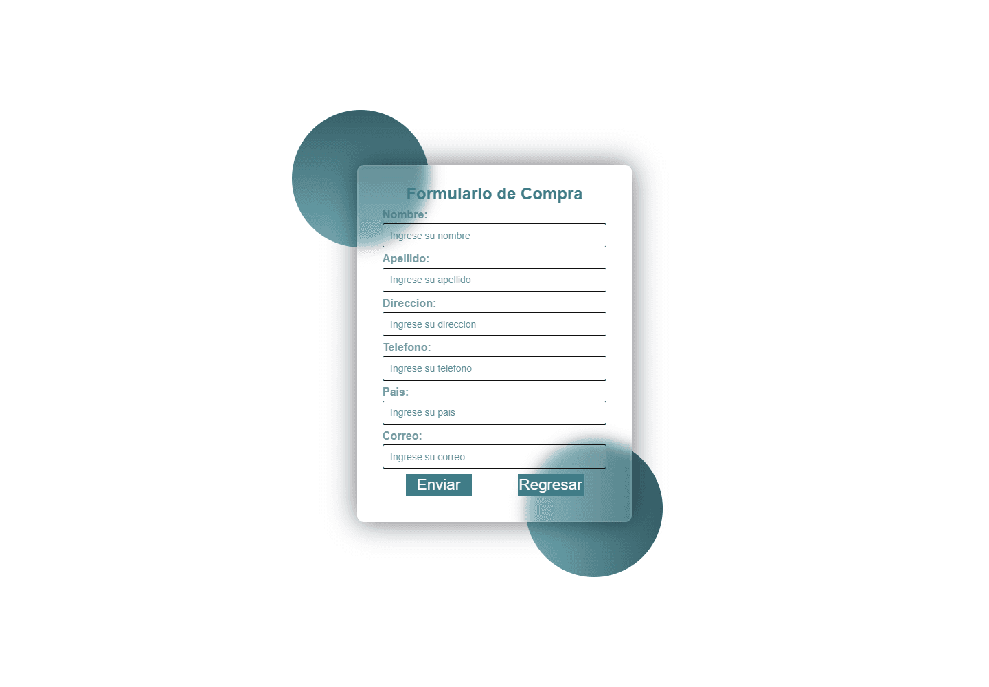 Registro de datos de compra