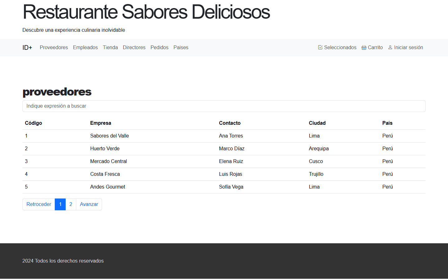 Gestión de proveedores