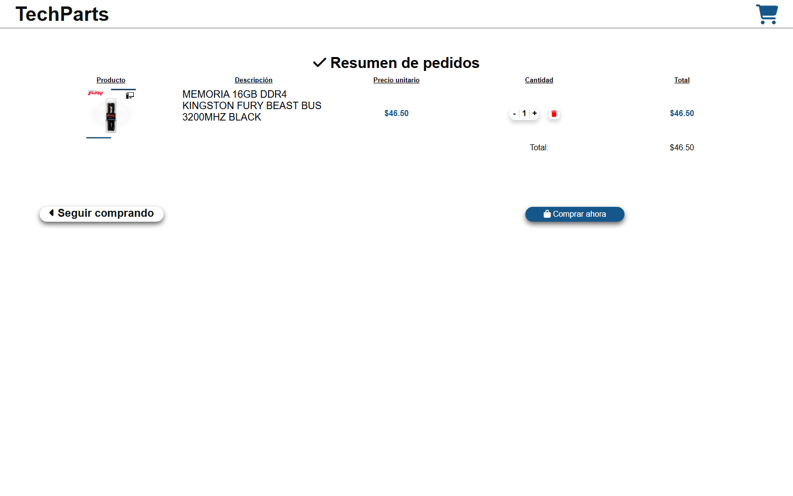 Carrito de compras